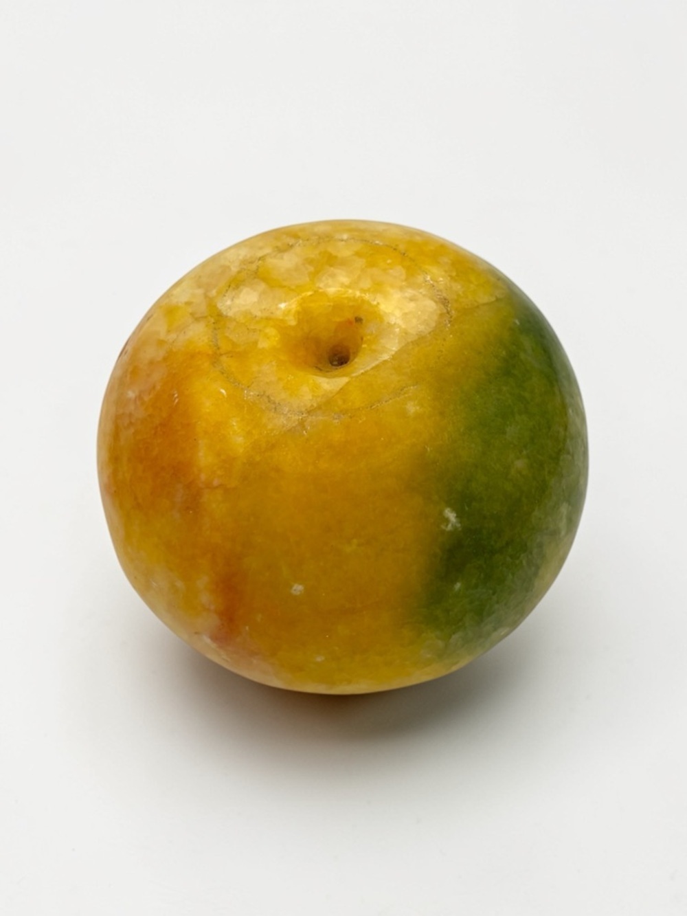 Vintage Italian Alabaster Carved Stone Decorative Fruit Green Yellow 2 3/4" - Picture 2 of 11